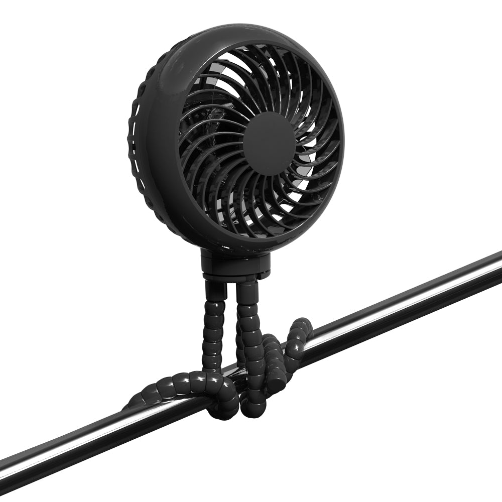 FlexiCool 360° Portable Fan – Rechargeable with Adjustable Tripod for Car Seats, Strollers, Cribs, and More